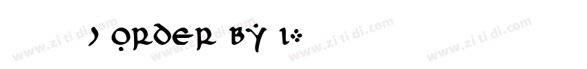 莫大毛筆) ORDER BY 1字体转换
